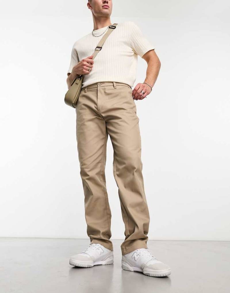 Only & Sons - Locker geschnittene Worker-Chinohose in Beige-Neutral von ONLY & SONS