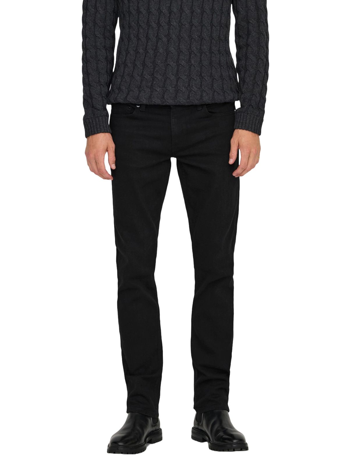 ONLY & SONS Loom 8637 Mat Slim-Fit-Jeans in schwarzem Denim ONLY & SONS Loom 8637 Mat Slim-Fit-Jeans in schwarzem Denim von ONLY & SONS
