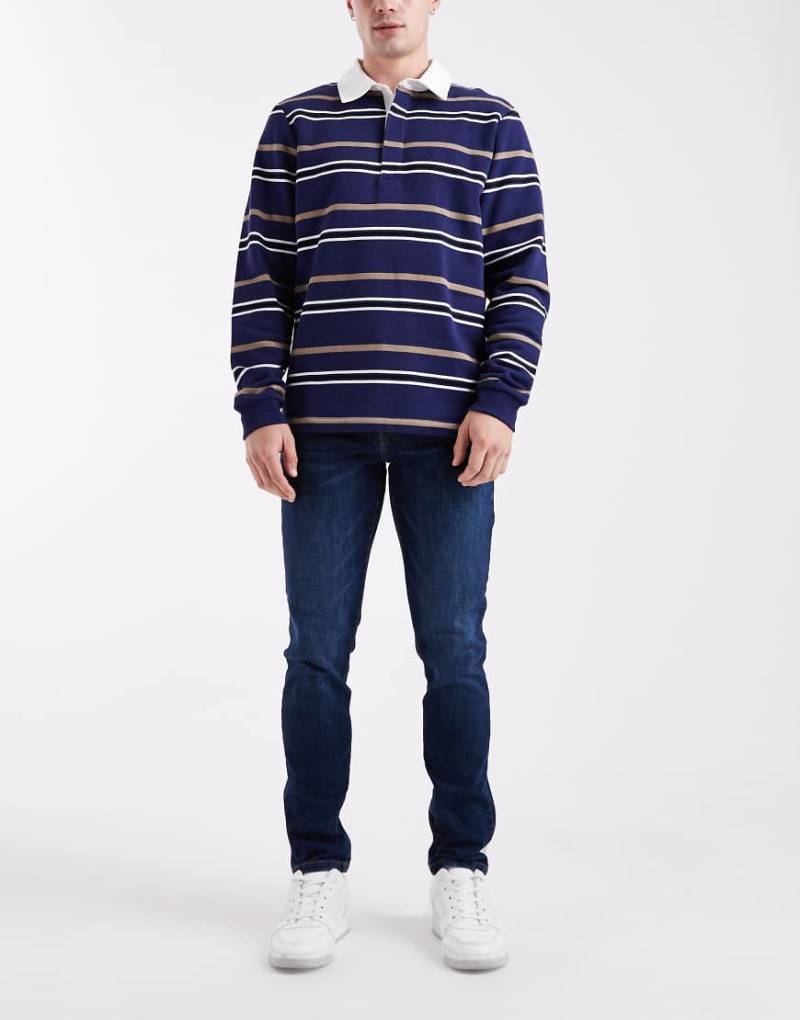 Only & Sons - Loom - Jeans mit schmaler Passform in dunkler Waschung-Marineblau von ONLY & SONS