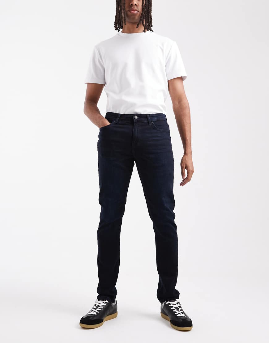 Only & Sons - Loom - Schmal geschnittene Jeans in blau-schwarzer Waschung von ONLY & SONS