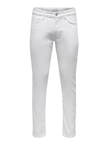 Only & Sons Loom Slim One White 6529 Cro Jeans 29 von ONLY & SONS