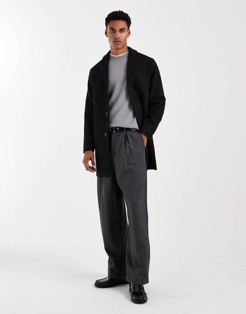 Only & Sons - Mantel aus Wollmischung in Schwarz von ONLY & SONS