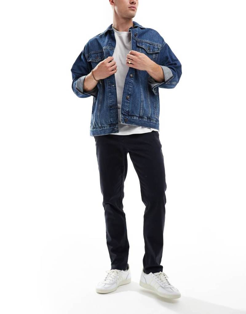 Only & Sons - Marineblaue Chinohose in schlanker Passform-Schwarz von ONLY & SONS