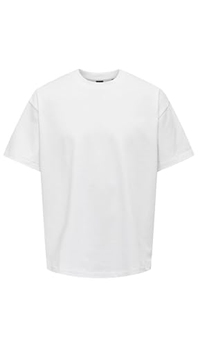 ONLY & SONS Herren Rundhals T-Shirt ONSMILLENIUM - Relaxed Fit S M L XL XXL, Größe:L, Farbe:Silver Lining 22027787 von ONLY & SONS