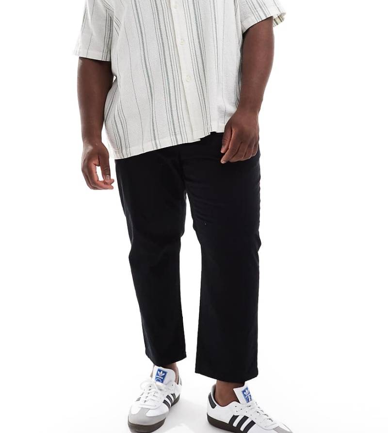 Only & Sons Plus - Verkürzte Chinohose in Schwarz von ONLY & SONS