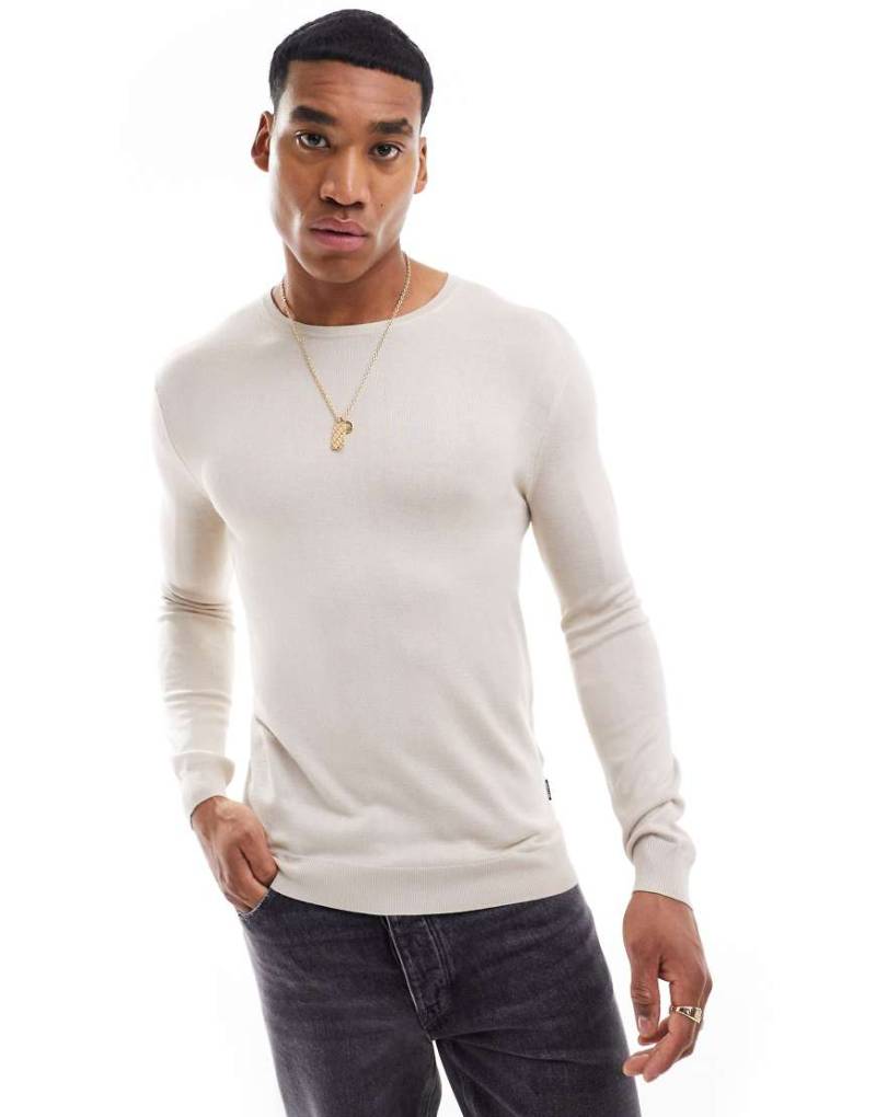 Only & Sons - Pullover in Beige mit Rundhalsausschnitt-Neutral von ONLY & SONS