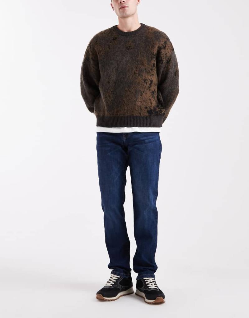 Only & Sons - Weft - Stretch-Jeans in dunkelblauer Waschung, reguläre Passform von ONLY & SONS