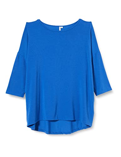 ONLY CARMAKOMA Damen 3/4 Arm T-Shirt Große Größen | Curvy Plus Size Longsleeve | Übergröße Oberteil, Farben:Blau, Größe:50-52 von ONLY