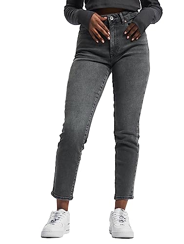 Damen ONLY Stretch Ankle Jeans | Gerade ONLEMILY High Waist Hose | Classic Design Denim Straight Pants, Farben:Grau, Größe:33W / 32L von ONLY