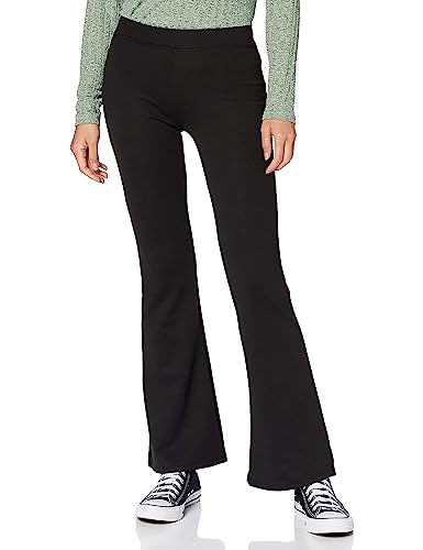 Damen Stretch Schlag Hose Slim Fit Freizeit Schlupf Stoffhose ONLFEVER Elastic Flared Long Pants 70s Retro, Farben:Schwarz, Größe:L / 34L von ONLY