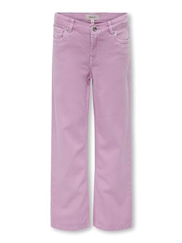 ONLY Kids Mädchen Jeans KOGMEGAN Wide Color Pant (as3, Numeric, Numeric_152, Regular, Tickled pink) von ONLY