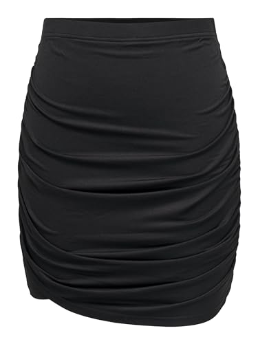 JDY Damen Rock JDYWINNIE Short WRAP Skirt JRS (as3, Alpha, m, Regular, Regular, Black) von ONLY