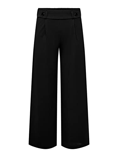 Jacqueline de Yong Damen Weite Palazzo JdyGeggo Stoff-Hose Marlenehose, Farbe:Schwarz, Jeans/Hosen Neu:L / 32L von ONLY