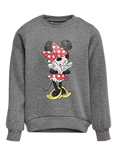 KIDS ONLY Mädchen Sweatshirt mit Disney Print Medium Grey Melange 122-128 von ONLY