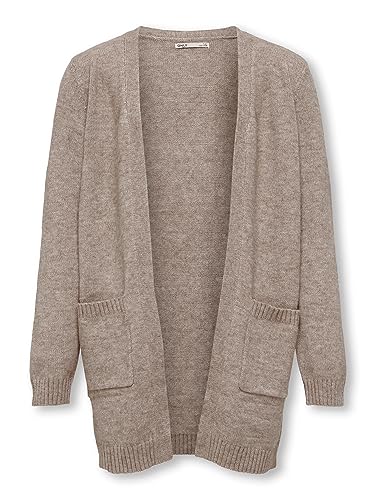 ONLY Mädchen Koglesly L/S Open Cardigan Knt Noos, Beige/Detail:melange, 134-140 von ONLY