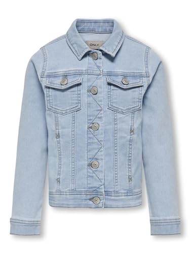 Kids Only Unisex Kinder Konsara Light Blue Dnm Jacket Noos Jacke, Light Blue Denim, 116 EU von ONLY