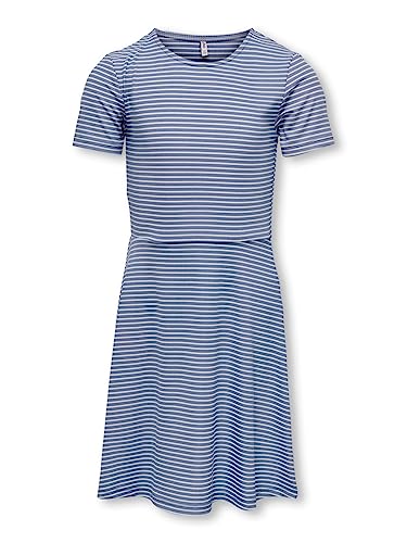 ONLY Kids Kleid KOGWILMA Life S/S Rib Skater Dress JRS (as3, Numeric, Numeric_140, Regular, temptest) von ONLY