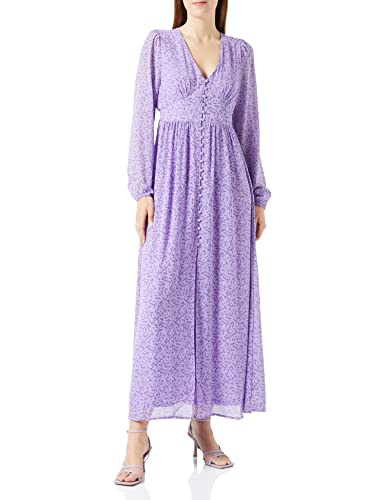 ONLY Damen Onlamanda L/S Long Dress Ex Ptm, Paisley Purple/Aop:alva Leaf, S von ONLY