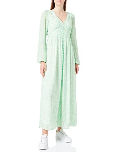 ONLY Damen Onlamanda L/S Long Dress Ex Ptm, Summer Green/Aop:tanya Flower, L von ONLY