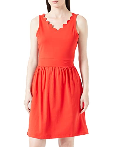 ONLY Damen Onlamber S/L Dress Jrs, High Risk Red, XXS von ONLY