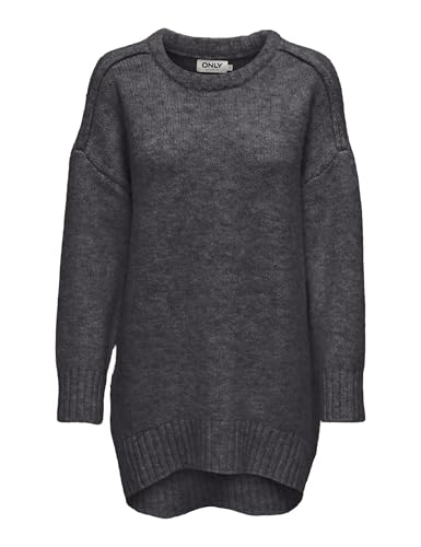 ONLY Damen ONLAYA Life L/S Loose O-Neck CC KNT Strickpullover 15324114,Magnet/Detail:Melange,M von ONLY