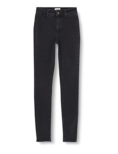 ONLY Damen Onlblush Hw Sk Hp Legging Dnm Box Ext, Washed Black, L / 32L von ONLY