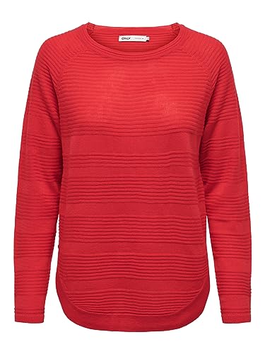 ONLY Damen Pullover Onlcaviar L/S Pullover KNT Noos, Flame Scarlet, XS ONLY Damen Pullover Onlcaviar L/S Pullover KNT Noos, Flame Scarlet, XS von ONLY