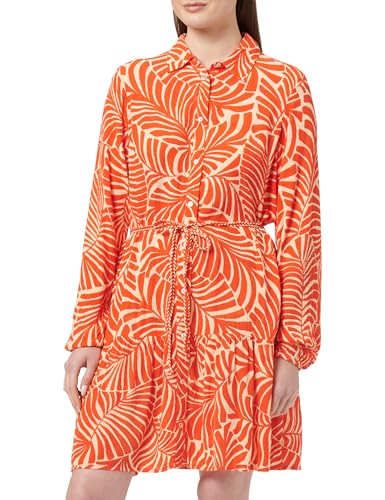 ONLY Blusenkleid Damen, Pureed Pumpkin/AOP:Bali Palm, M von ONLY