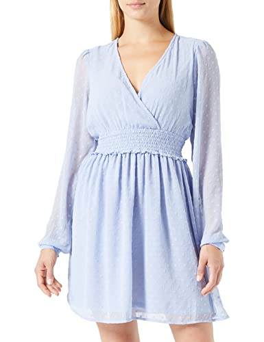 ONLY Damen Onlella Lyng Ls Dress Wvn Cs, Eventide, S von ONLY