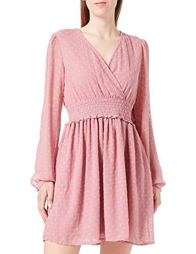ONLY Damen Onlella Lyng Ls Dress Wvn Cs, Nostalgia Rose, M von ONLY