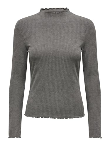 ONLY Damen Onlemma L/S High Neck Top Noos JRS Langarmshirt, Plum Kitten,M von ONLY