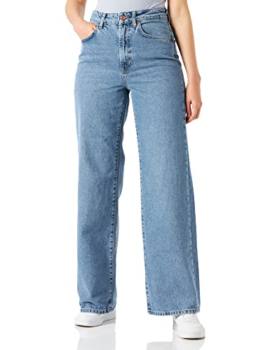 ONLY Damen Straight Leg Denim Jeans | High Waist Gerade Weite Hose | Wide Vintage Pants ONLHOPE, Farben:Blau, Größe:28W / 30L von ONLY