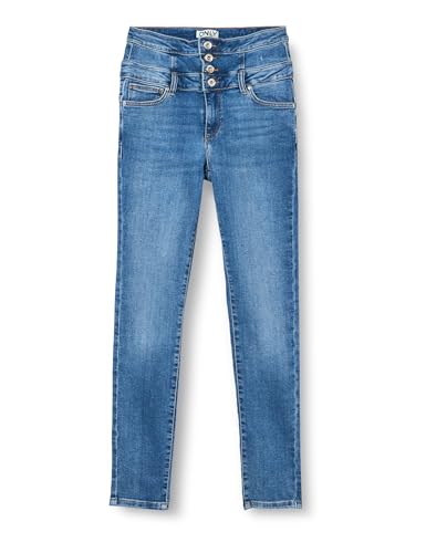 ONLY Damen Onlhush Hw Corsage Skinny DNM Ana, Medium Blue Denim,S / 30L ONLY Damen Onlhush Hw Corsage Skinny DNM Ana, Medium Blue Denim,S / 30L von ONLY