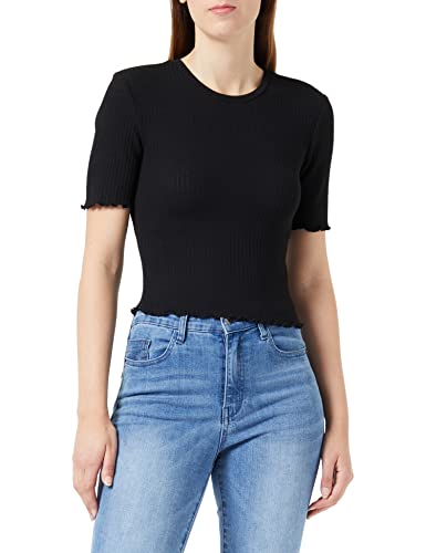 ONLY Damen Onljanie S/S Short Top Box JRS, Schwarz, L von ONLY