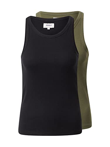 ONLY Damen Tanktop Enger Schnitt U-Ausschnitt T-Shirt 15239781 ,Black 1 ,XS ONLY Damen Tanktop Enger Schnitt U-Ausschnitt T-Shirt 15239781 ,Black 1 ,XS von ONLY