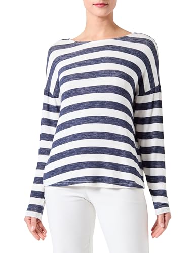 ONLY Damen ONLLIRA L/S String TOP JRS 15307320,Dress Blues/Stripes:Cloud Dancer,S von ONLY