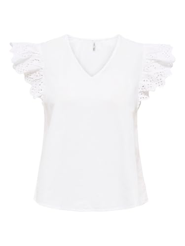 ONLLOU EMB S/S Frill TOP PTM von ONLY