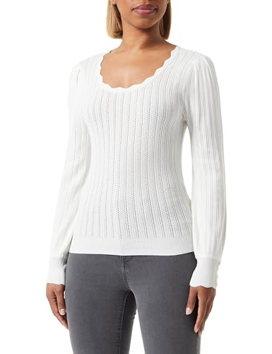 ONLY Damen Pullover Onlmeddi Ls U-Neck Cc KNT, Cloud Dancer, XS ONLY Damen Pullover Onlmeddi Ls U-Neck Cc KNT, Cloud Dancer, XS von ONLY