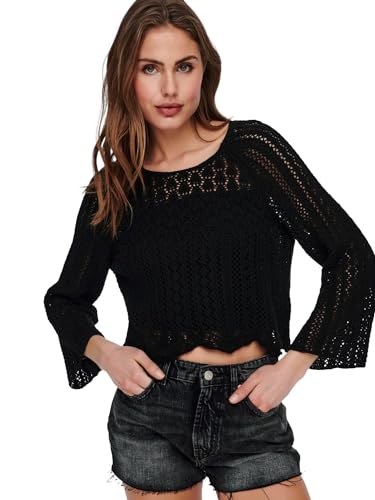 ONLY Damen Onlnola Life 3/4 Pullover KNT Noos, Schwarz, XS von ONLY
