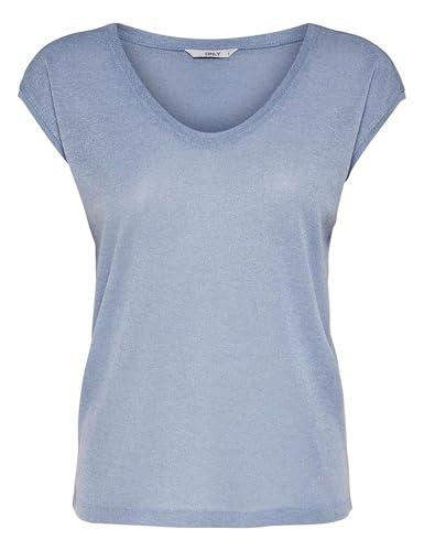 ONLSILVERY S/S V Neck Lurex TOP JRS NOOS ONLSILVERY S/S V Neck Lurex TOP JRS NOOS von ONLY