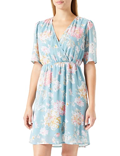 ONLY Damen Onlstar Life Fia S/S Dress Cs Ptm, Ether/Aop:star Garden Flower, XXS von ONLY