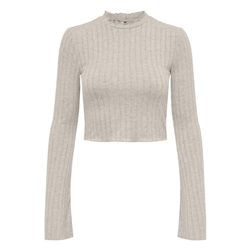 ONLY Damen Langarmshirt Onltonja L/S Flared Sleeve Top Cc JRS, Pumice Stone,S von ONLY
