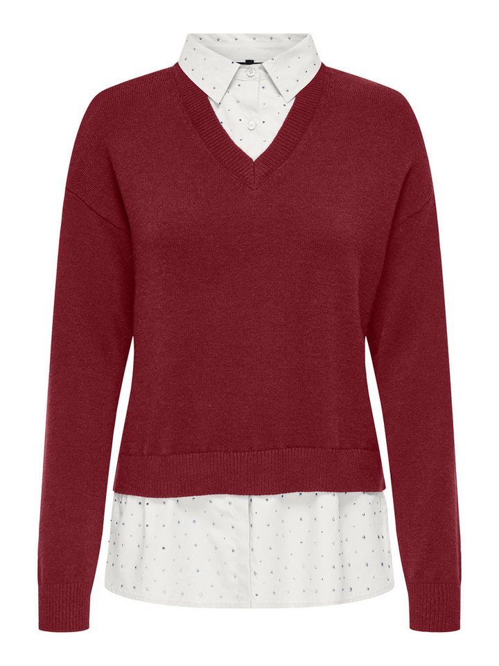 ONLY 2-in-1-Pullover ONLDAGMAR LS COLLAR MIX KNT von ONLY