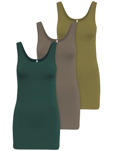 ONLY 3er Pack Damen Basic Tops Tank Top dunkel blau lang 15201465 Farb Mix 9 M ONLY 3er Pack Damen Basic Tops Tank Top dunkel blau lang 15201465 Farb Mix 9 M von ONLY