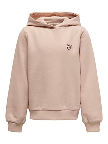 ONLY A/S Mädchen Kognoomi L/S Logo Hood SWT Noos Kapuzenpullover (as3, Numeric, Numeric_116, Regular, Rose Smoke) von ONLY