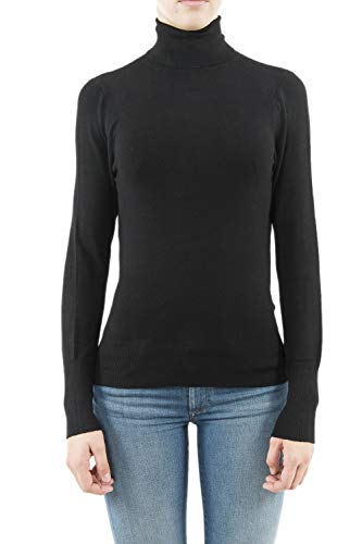 ONLY Basic Strickpullover Einfarbiger Rollkragen Knitted Stretch Sweater Langarm Rundhals Shirt ONLVENICE, Farben:Schwarz-2,Größe Damen:L von ONLY