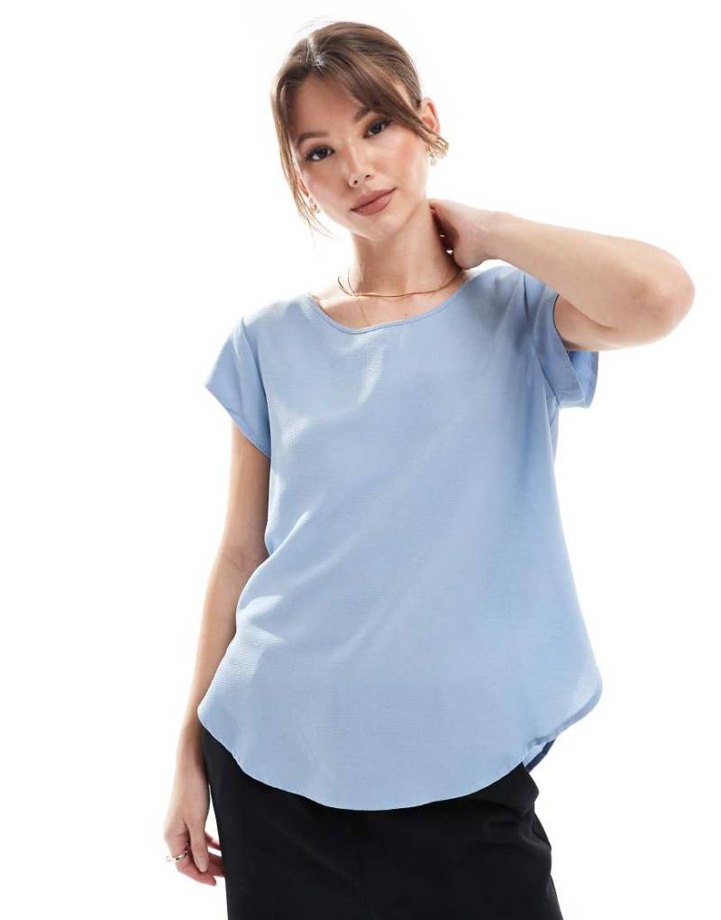 ONLY - Bluse in Puderblau mit Reißverschluss von ONLY