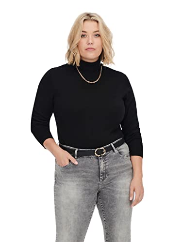 ONLY Carmakoma Curve Rollkragenpullover Strick Plus Size Longsleeve Top Stretch Basic CARVENICE von ONLY