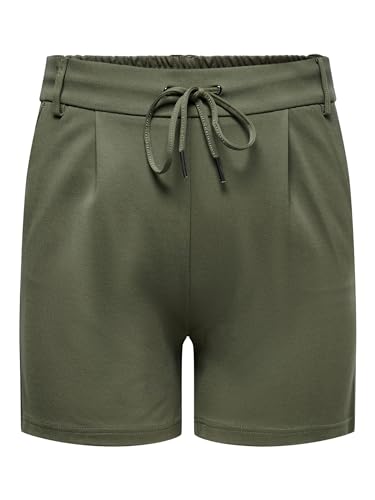 ONLY CARMAKOMA Damen Kurze Stoff Hose Plus Size Stretch Bermuda Shorts in Übergröße CARGOLDTRASH, Farben:Grün, Größe:48 von ONLY Carmakoma