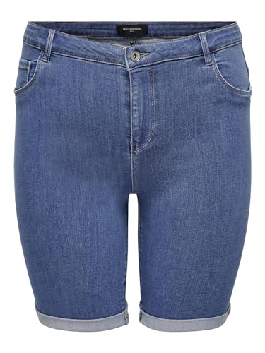 ONLY CARMAKOMA Plus Size Denim Jeans Shorts Kurze Stretch Bermuda Hose in Übergröße CARTHUNDER von ONLY
